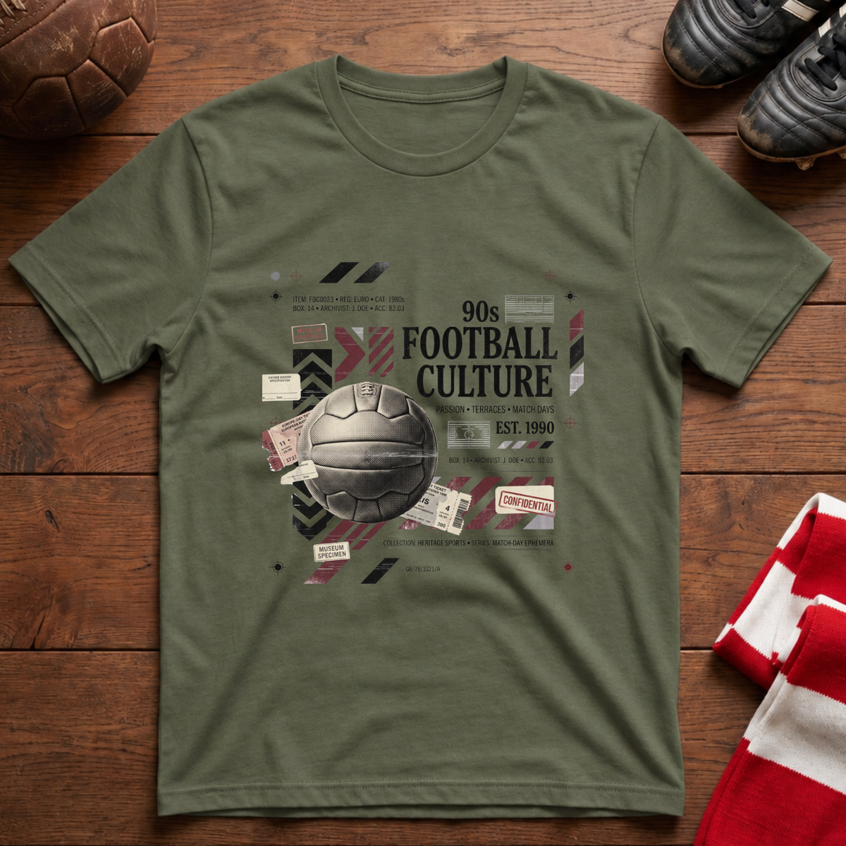 „90s FOOTBALL CULTURE“-T-Shirt